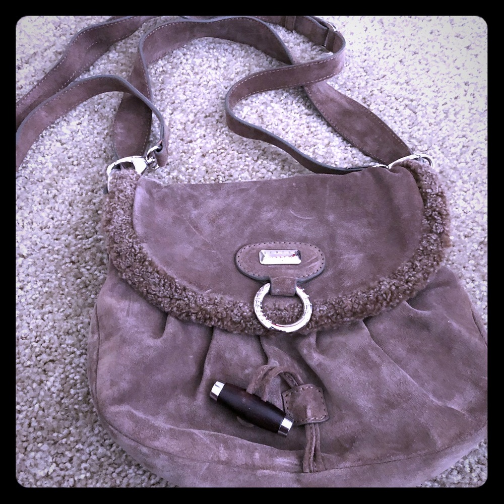 NWT Stuart Weitzman Suede Crossbody Bag Purse